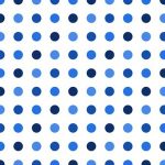 pois bleus fond blanc