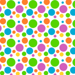 pois multicolore fond blanc